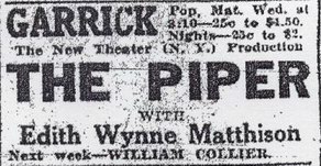 Garrick Theatre - Old Ad (newer photo)